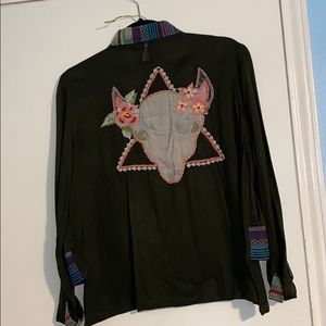 Lightweight embroidered jacket